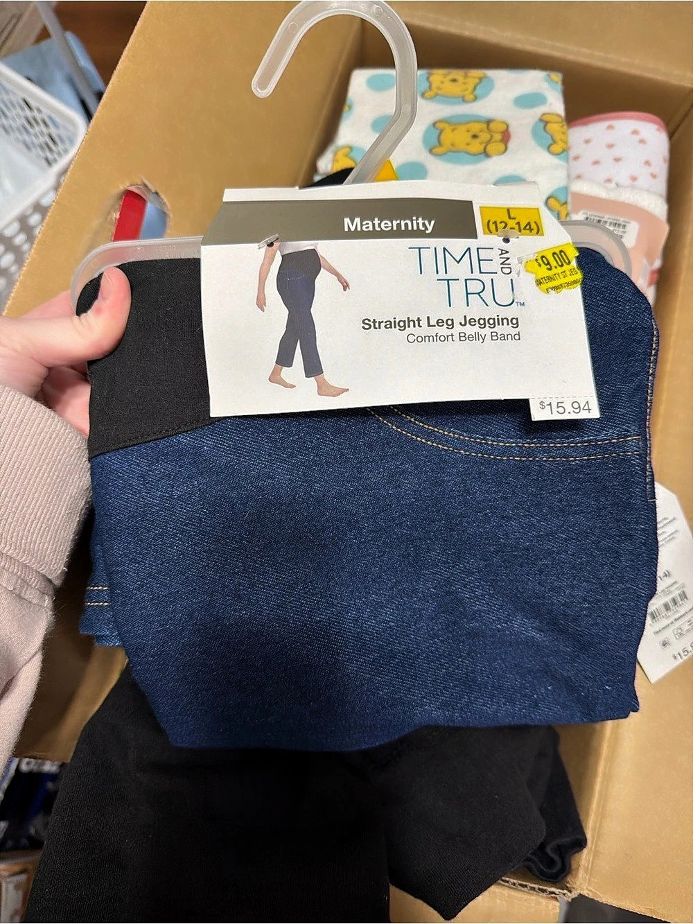 Time and Tru Maternity Straight Leg Jegging Blue Size L